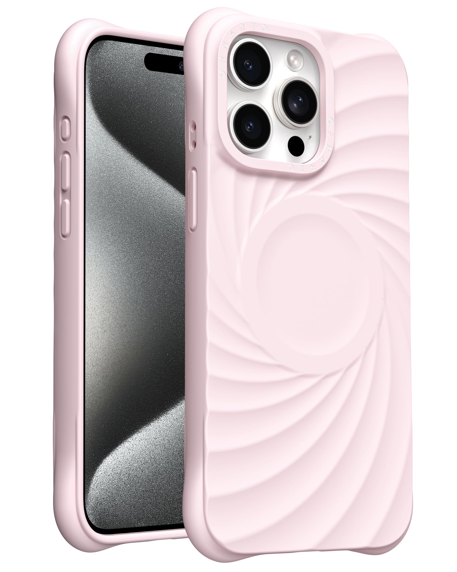 Funda De Teléfono Ornarto Vortuxe Para Iphone 15 Pro Pink Quartz - Venta Internacional.