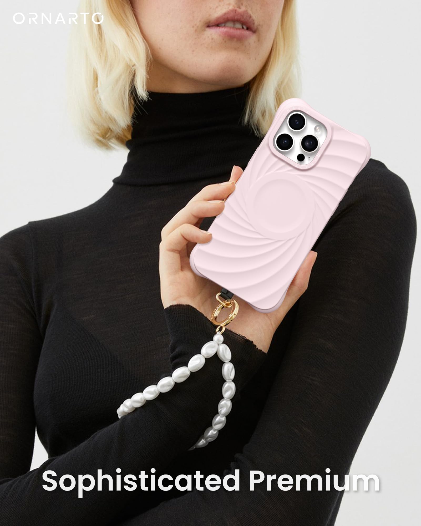 Foto 7 pulgar | Funda De Teléfono Ornarto Vortuxe Para Iphone 15 Pro Pink Quartz - Venta Internacional.