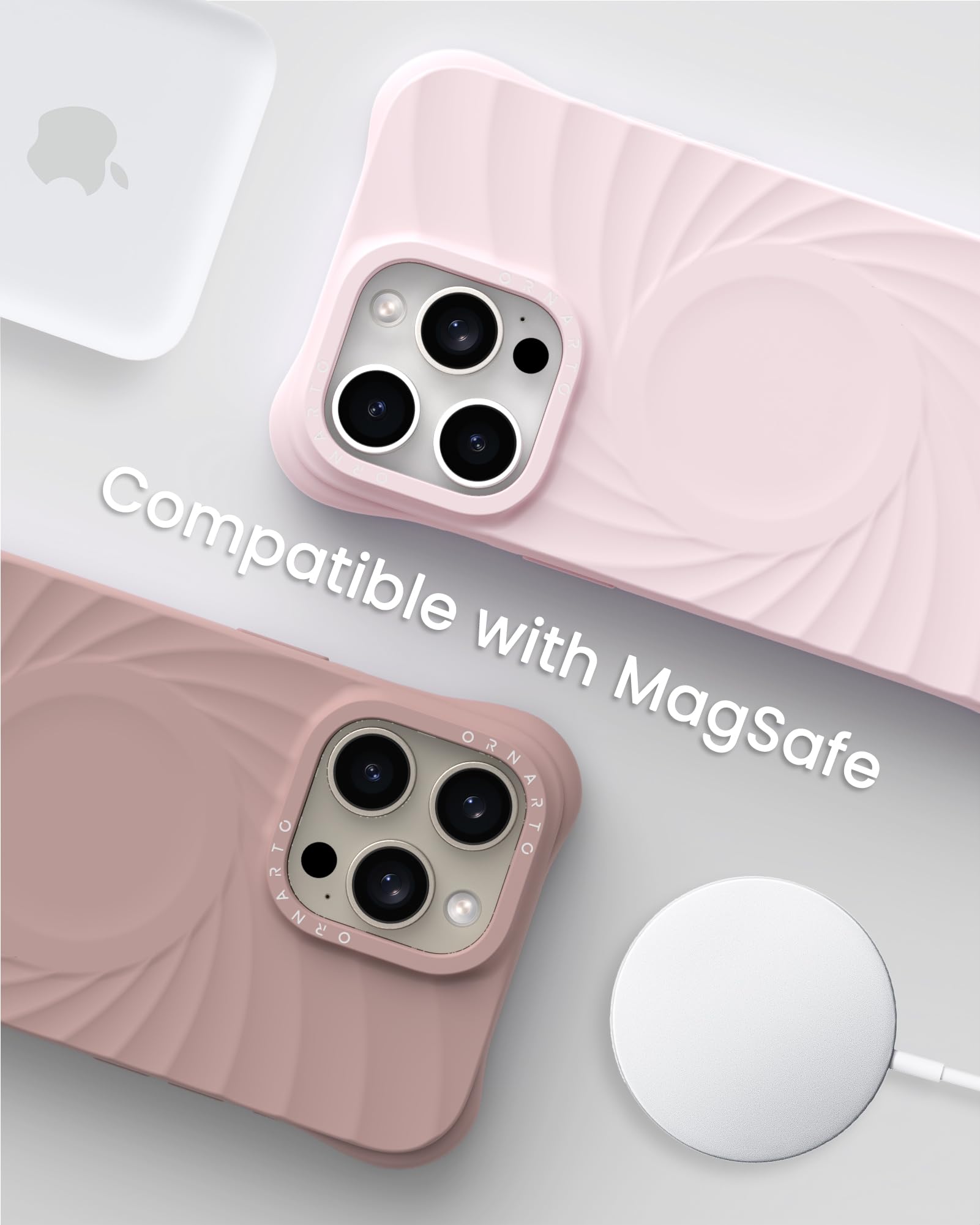 Foto 8 pulgar | Funda De Teléfono Ornarto Vortuxe Para Iphone 15 Pro Pink Quartz - Venta Internacional.