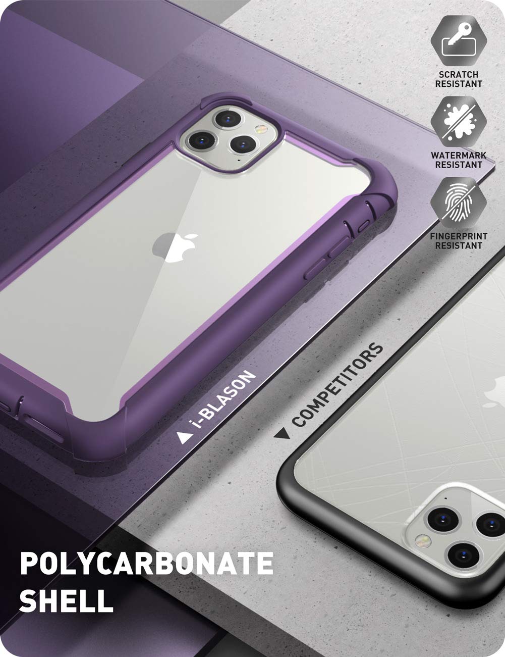 Foto 5 pulgar | Funda De Teléfono I-blason Ares Para Iphone 11 Pro Max 2019 Morada - Venta Internacional.