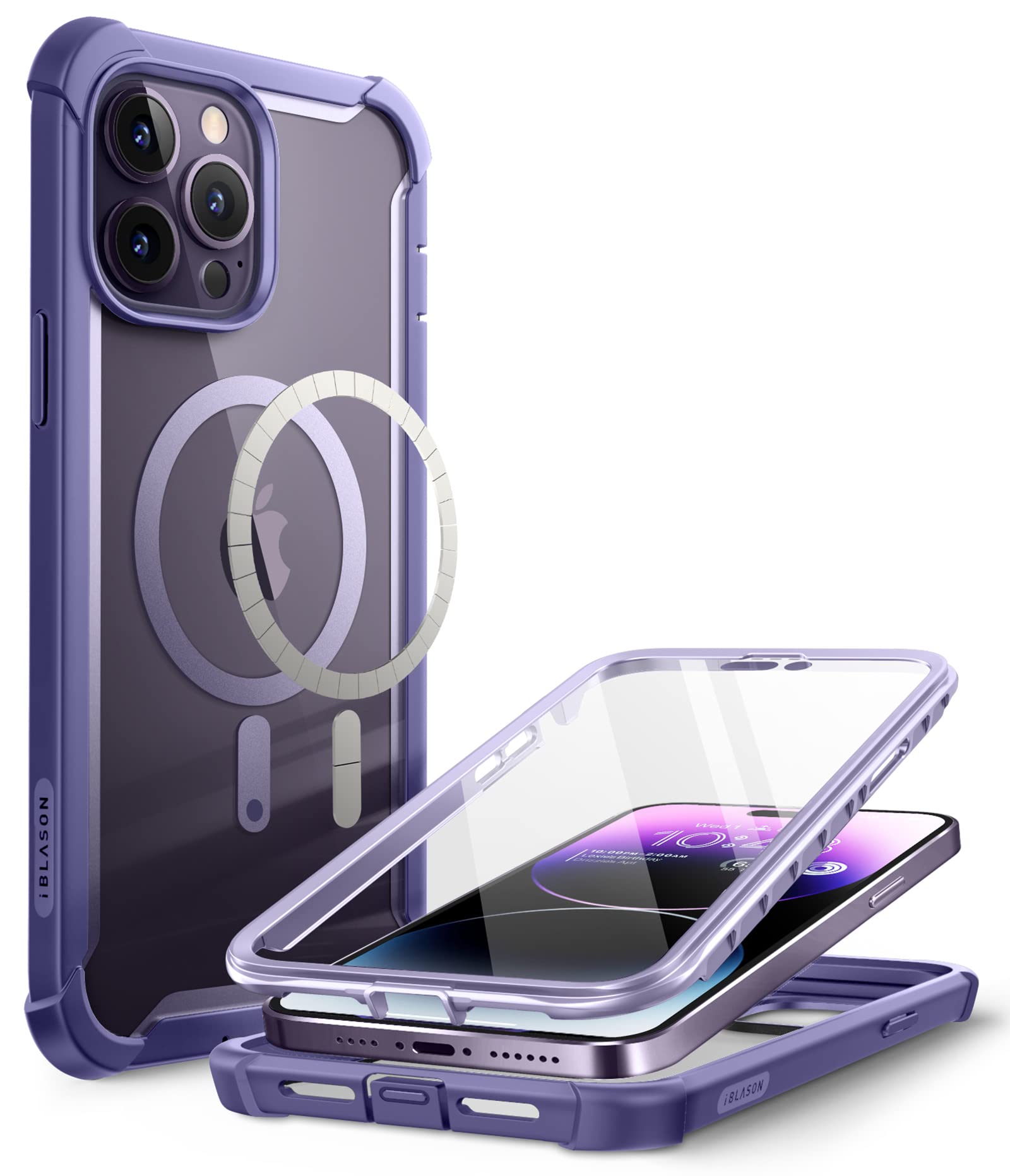 Funda De Teléfono I-blason Para Iphone 14 Pro Max (2022) Con Magsafe Purple - Venta Internacional.