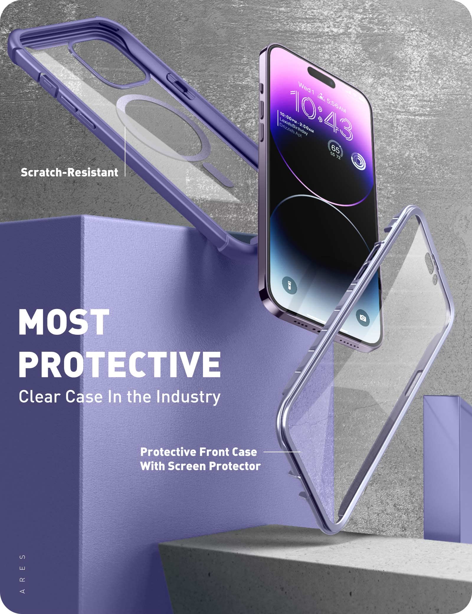 Foto 4 pulgar | Funda De Teléfono I-blason Para Iphone 14 Pro Max (2022) Con Magsafe Purple - Venta Internacional.