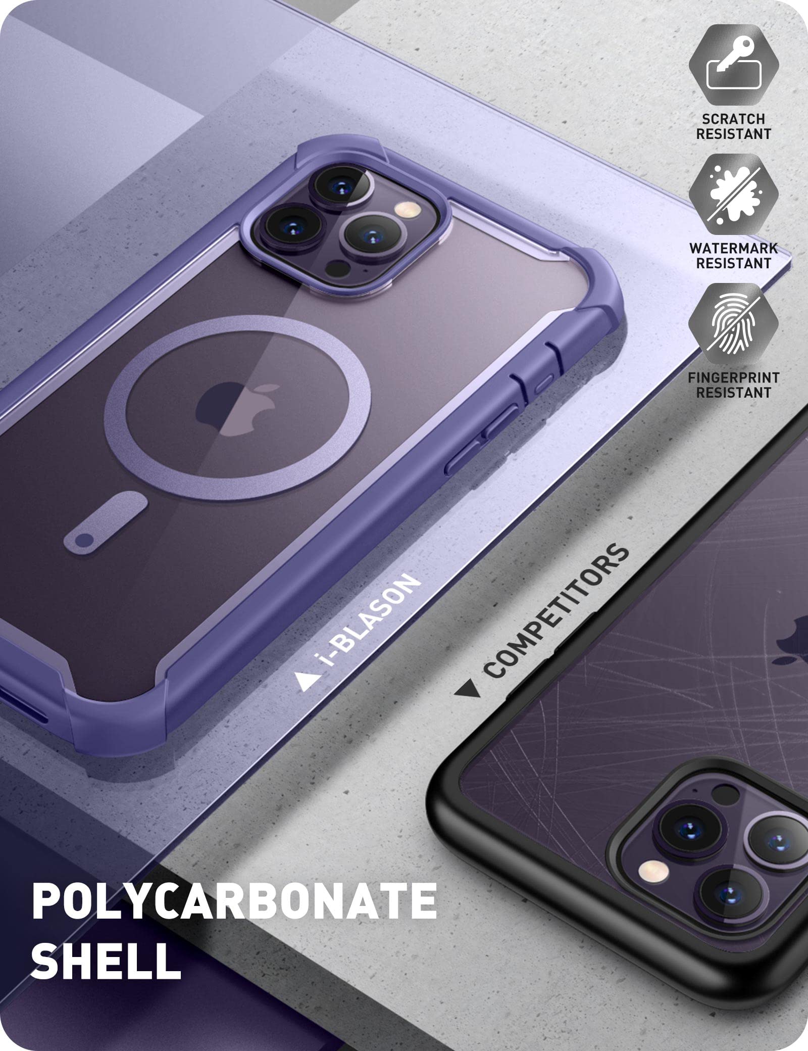 Foto 6 pulgar | Funda De Teléfono I-blason Para Iphone 14 Pro Max (2022) Con Magsafe Purple - Venta Internacional.