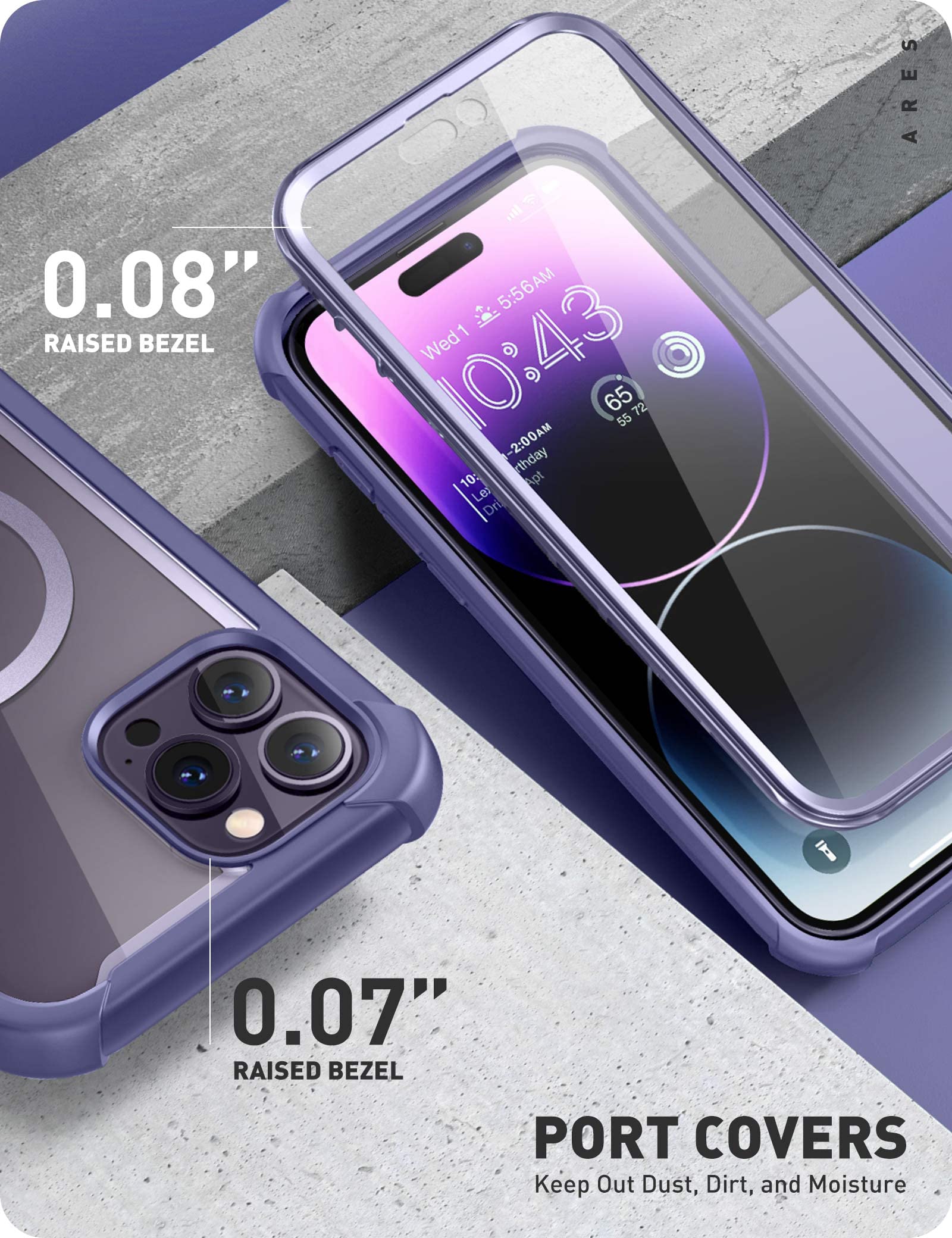 Foto 7 pulgar | Funda De Teléfono I-blason Para Iphone 14 Pro Max (2022) Con Magsafe Purple - Venta Internacional.