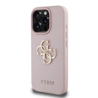 Foto 2 | Funda Original Guess Saffiano Logo 4g Para Iphone 16 Pro - Rosa