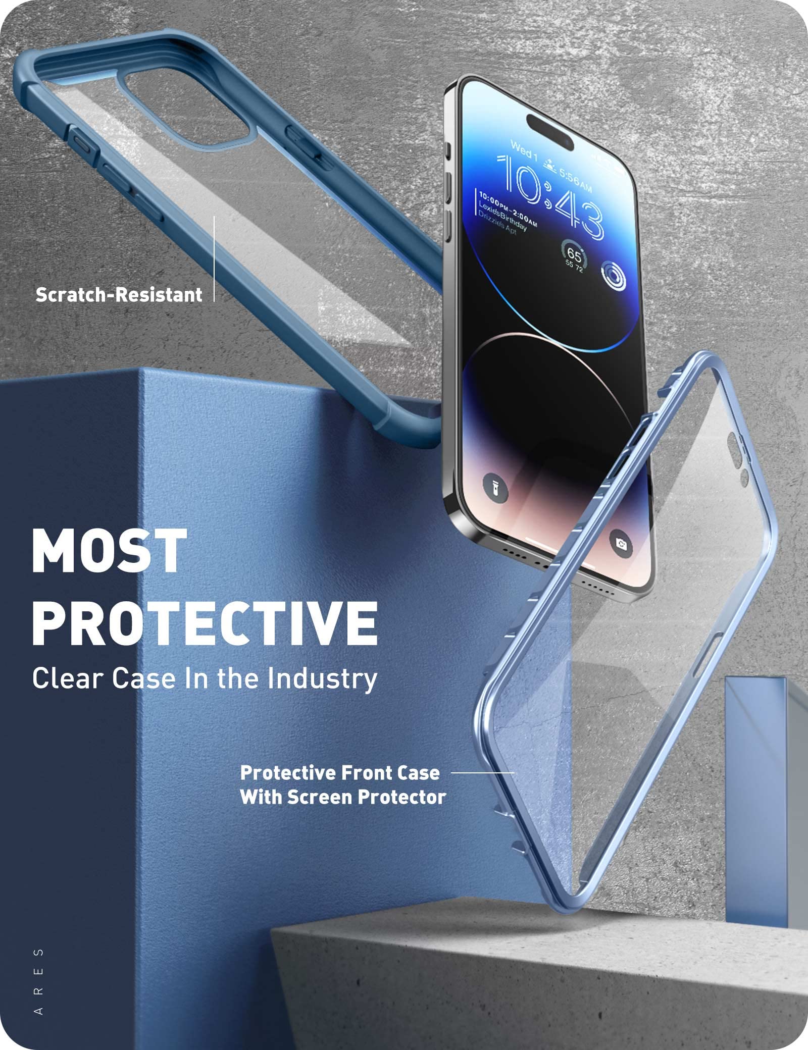 Foto 3 pulgar | Funda De Teléfono I-blason Ares Para Iphone 14 Pro De 6.1 Pulgadas Con Protector De Pantalla - Venta Internacional.