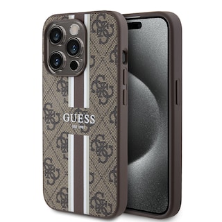 Foto 1 | Funda Original Guess 4g Pisa Para Iphone 15 Pro Café