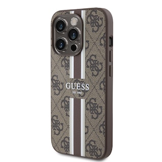 Foto 2 | Funda Original Guess 4g Pisa Para Iphone 15 Pro Café