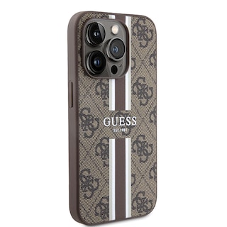 Foto 4 | Funda Original Guess 4g Pisa Para Iphone 15 Pro Café
