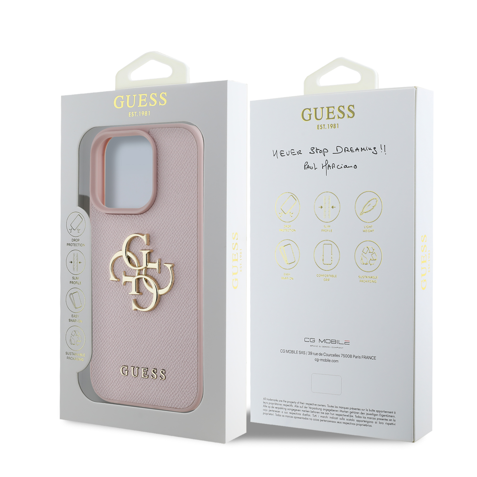 Foto 9 pulgar | Funda Original Guess Saffiano Logo 4g Para Iphone 16 Pro Max - Rosa