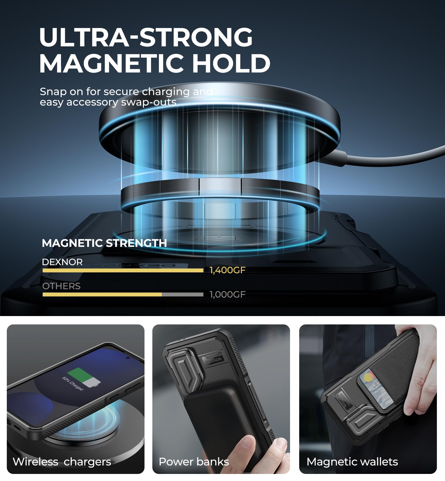 Foto 4 pulgar | Funda Dexnor Para Samsung Galaxy S24 Fe Con Funda De Cámara Negra - Venta Internacional.