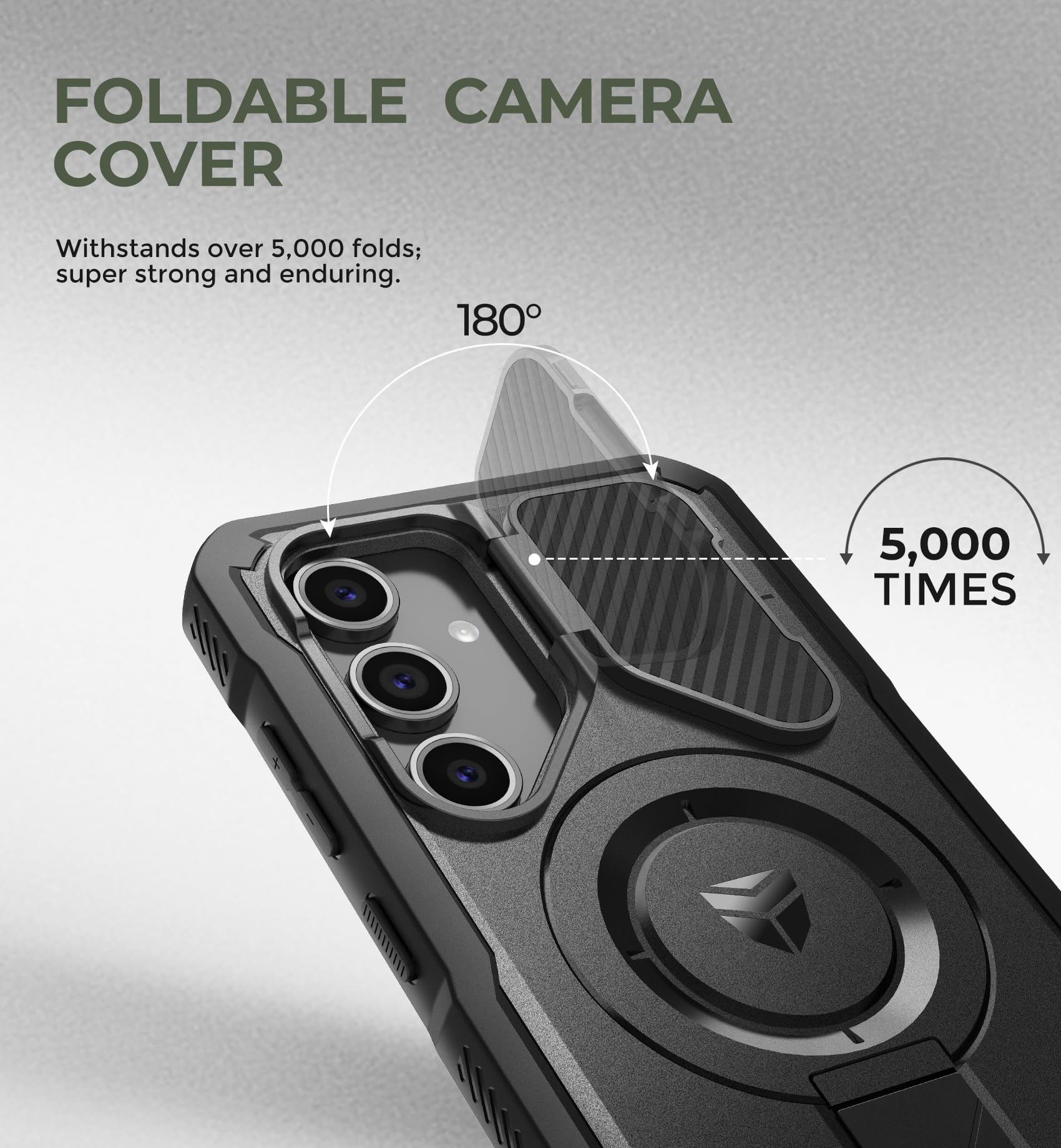 Foto 5 pulgar | Funda Dexnor Para Samsung Galaxy S24 Fe Con Funda De Cámara Negra - Venta Internacional.