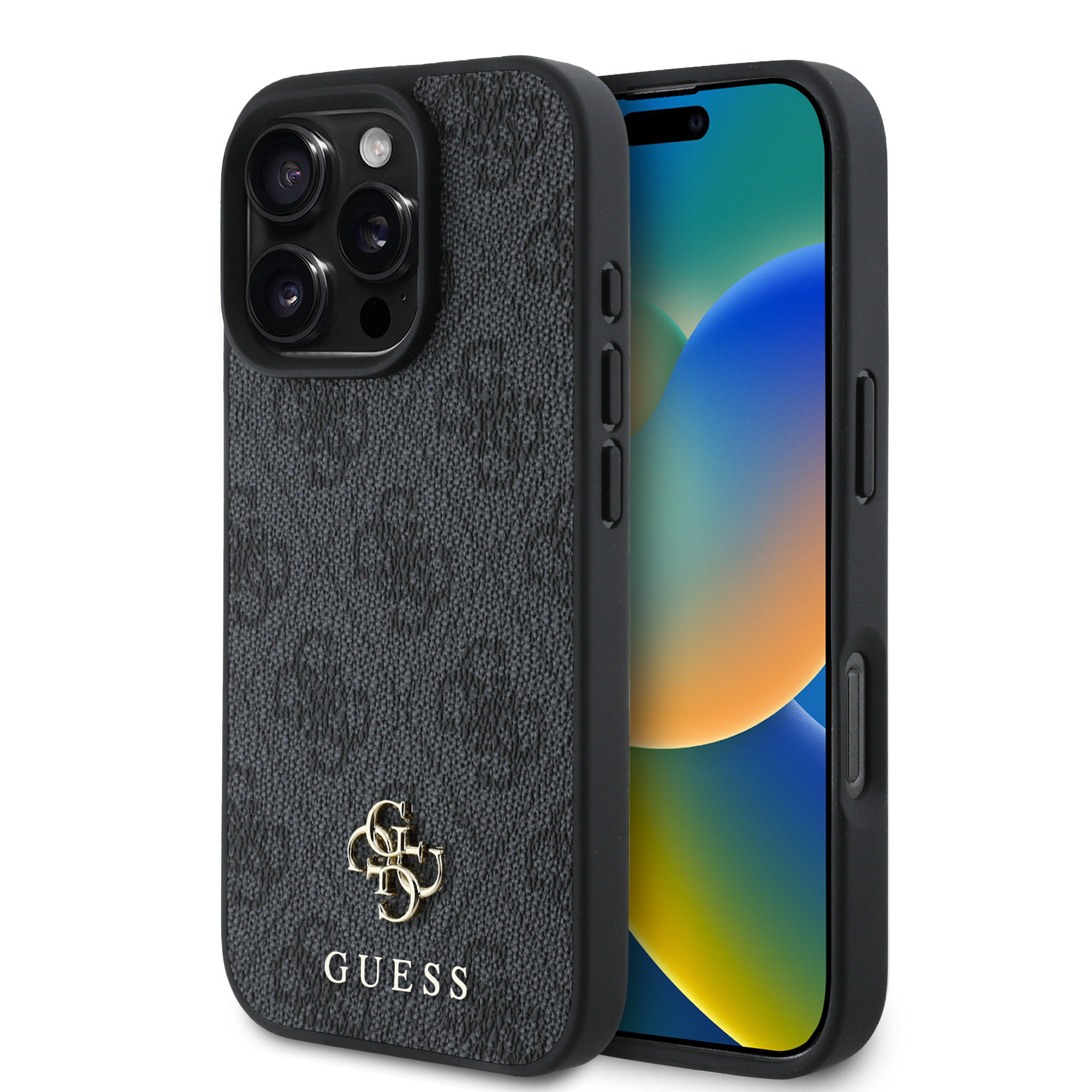 Foto 2 pulgar | Funda Original Guess 4g Con Logo 4g Para Iphone 16 Pro Negro