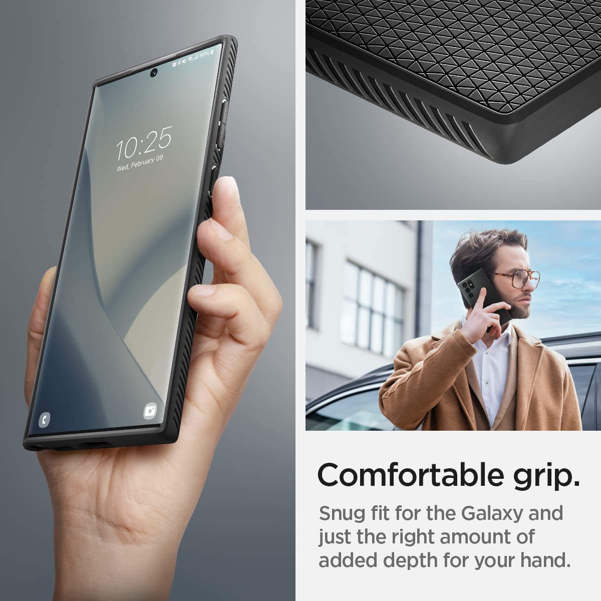 Foto 6 | Funda Spigen Liquid Air Para El Galaxy S22 Ultra 2022, Color Negro Mate - Venta Internacional.