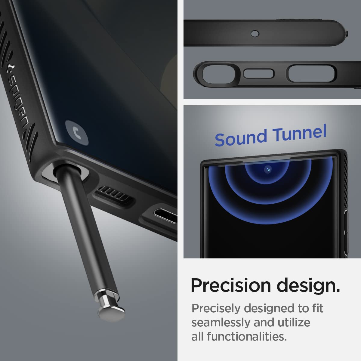 Foto 7 | Funda Spigen Liquid Air Para El Galaxy S22 Ultra 2022, Color Negro Mate - Venta Internacional.