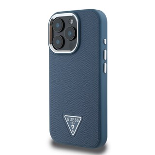 Foto 2 | Funda Original Guess Saffiano Con Logo Triángulo Para Iphone 16 Pro Max Azul