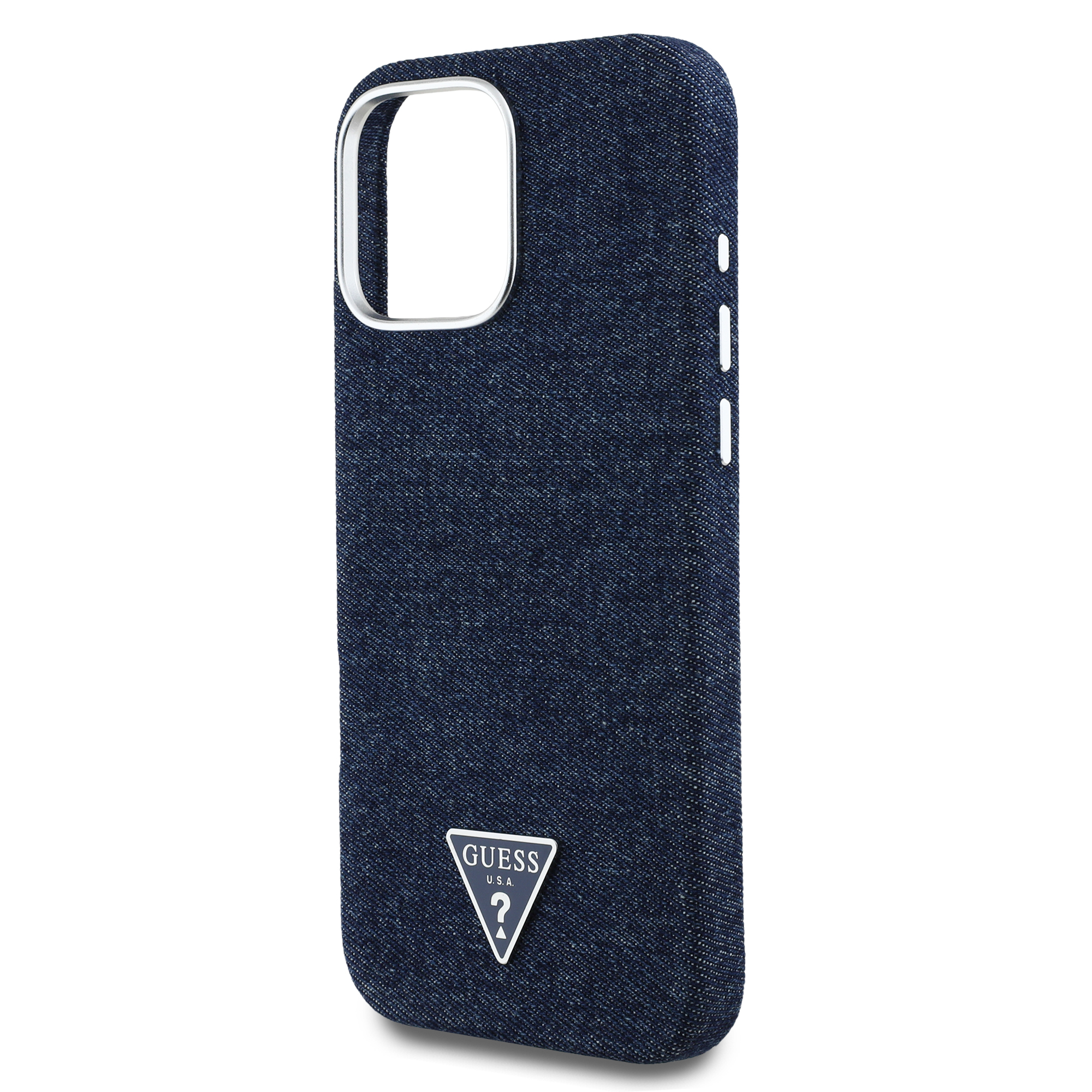 Foto 7 pulgar | Funda Original Guess Mezclilla Triángulo Para Iphone 16 Pro Max - Azul