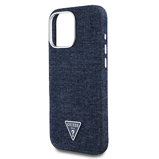 Foto 6 | Funda Original Guess Mezclilla Triángulo Para Iphone 16 Pro Max - Azul