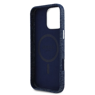 Foto 7 | Funda Original Guess Mezclilla Triángulo Para Iphone 16 Pro Max - Azul