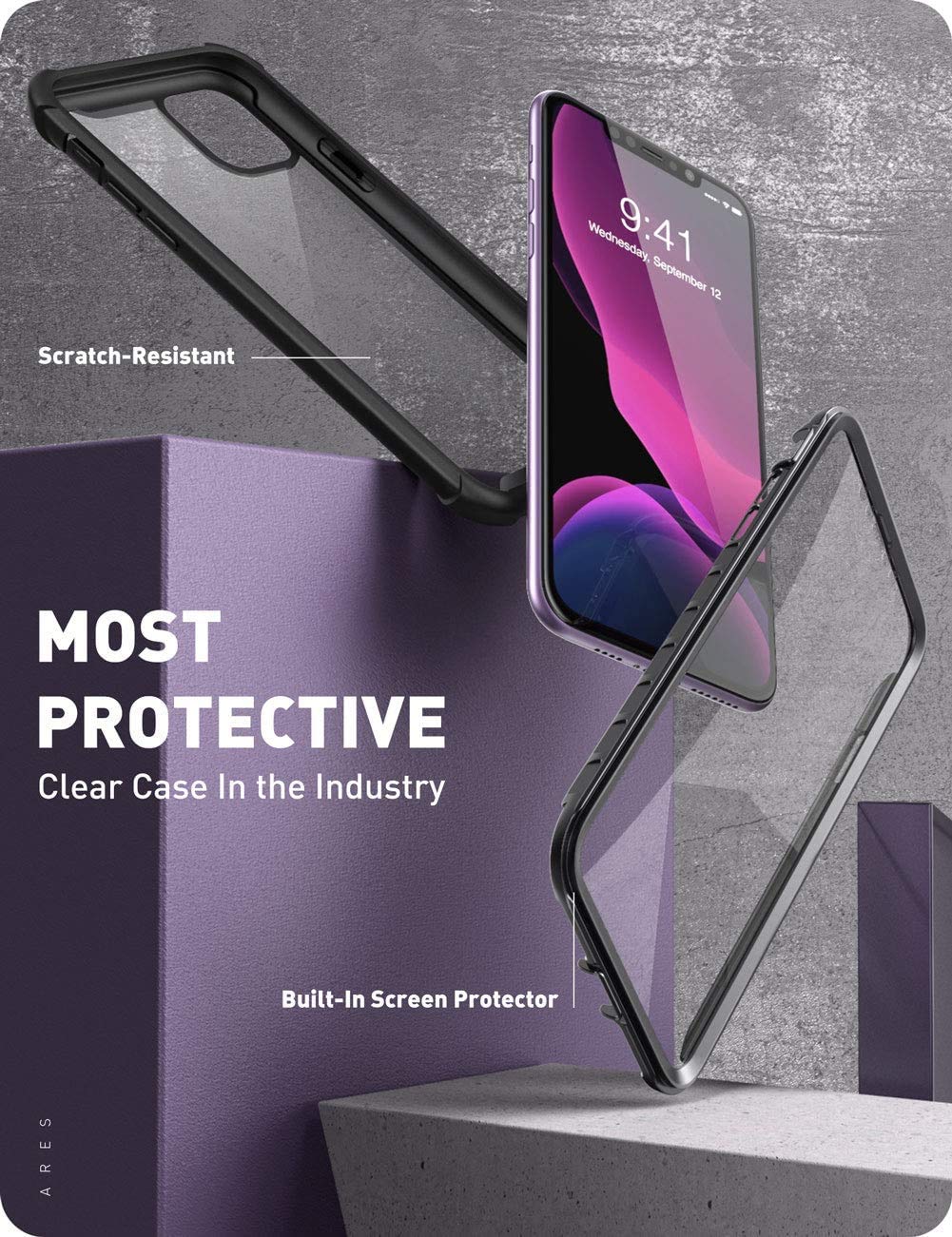 Foto 3 pulgar | Funda De Teléfono I-blason Ares Para Iphone 11 De 6.1 Pulgadas (2019) Con Protector De Pantalla - Venta Internacional.