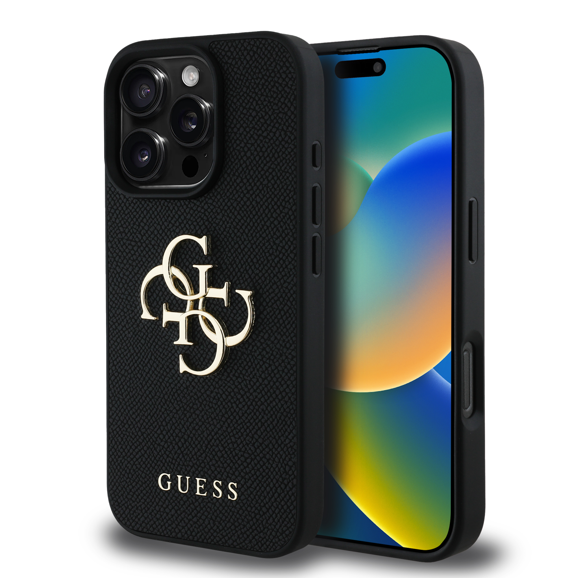 Foto 2 pulgar | Funda Original Guess Saffiano Con Logo 4g Para Iphone 16 Pro - Negro