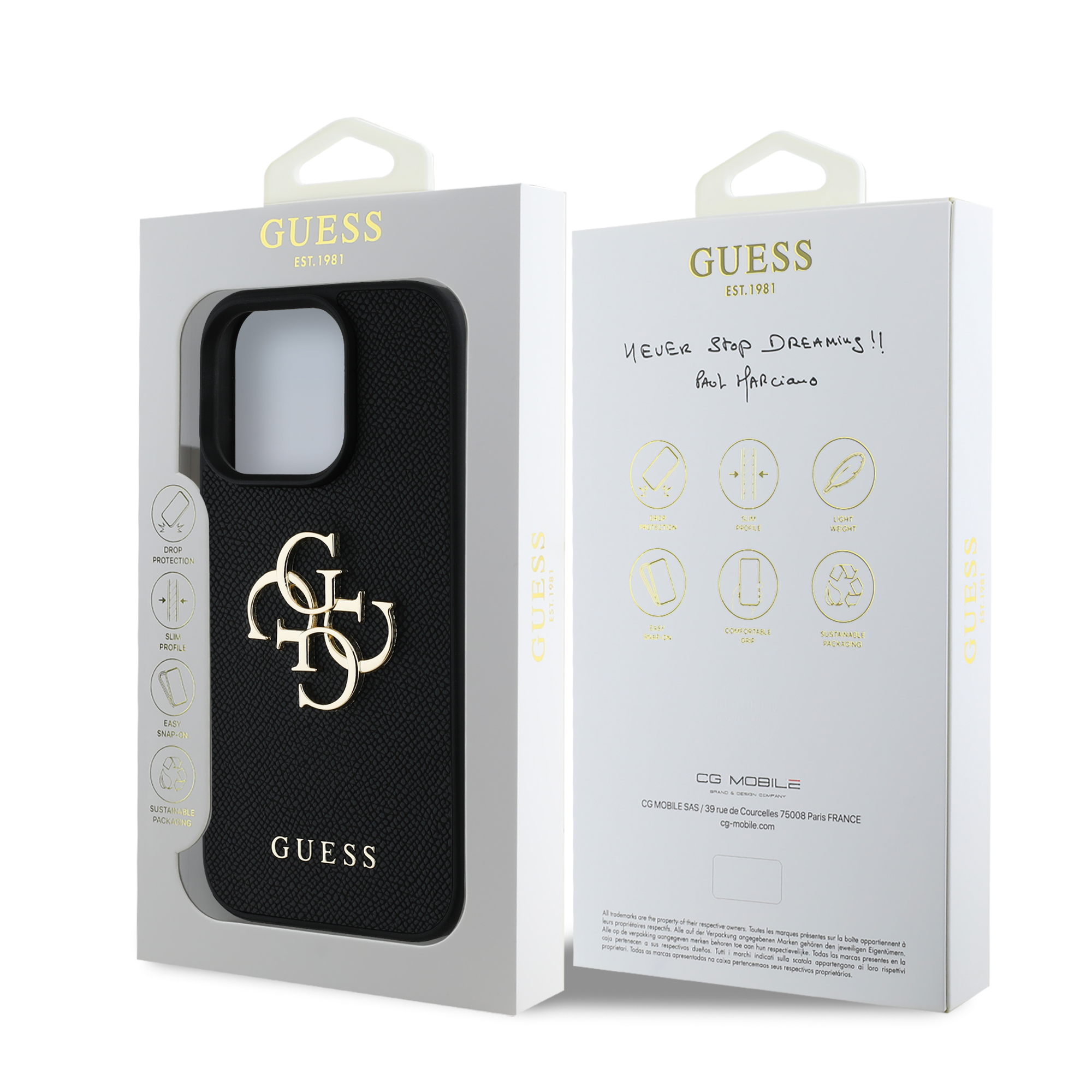 Foto 9 pulgar | Funda Original Guess Saffiano Con Logo 4g Para Iphone 16 Pro - Negro
