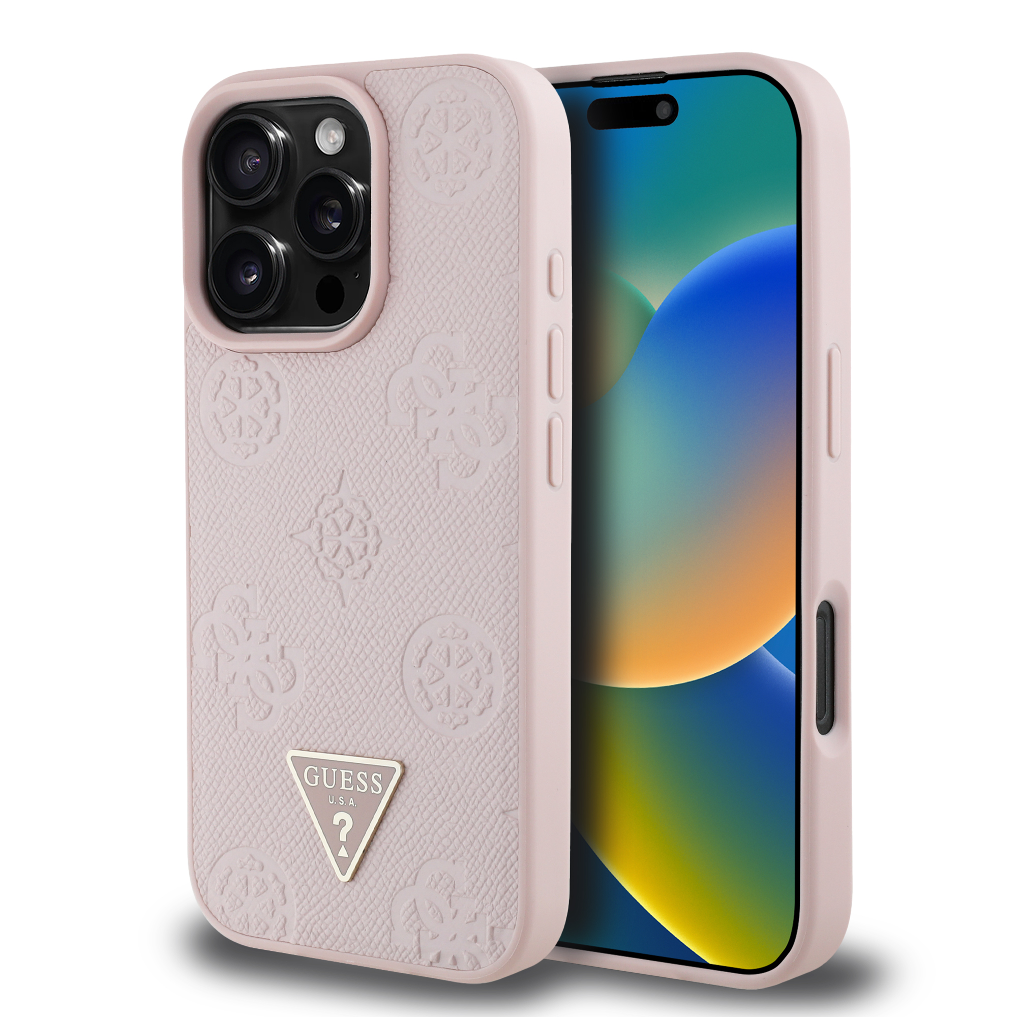 Foto 2 pulgar | Funda Original Guess Peony Magsafe Para Iphone 16 Pro - Rosa