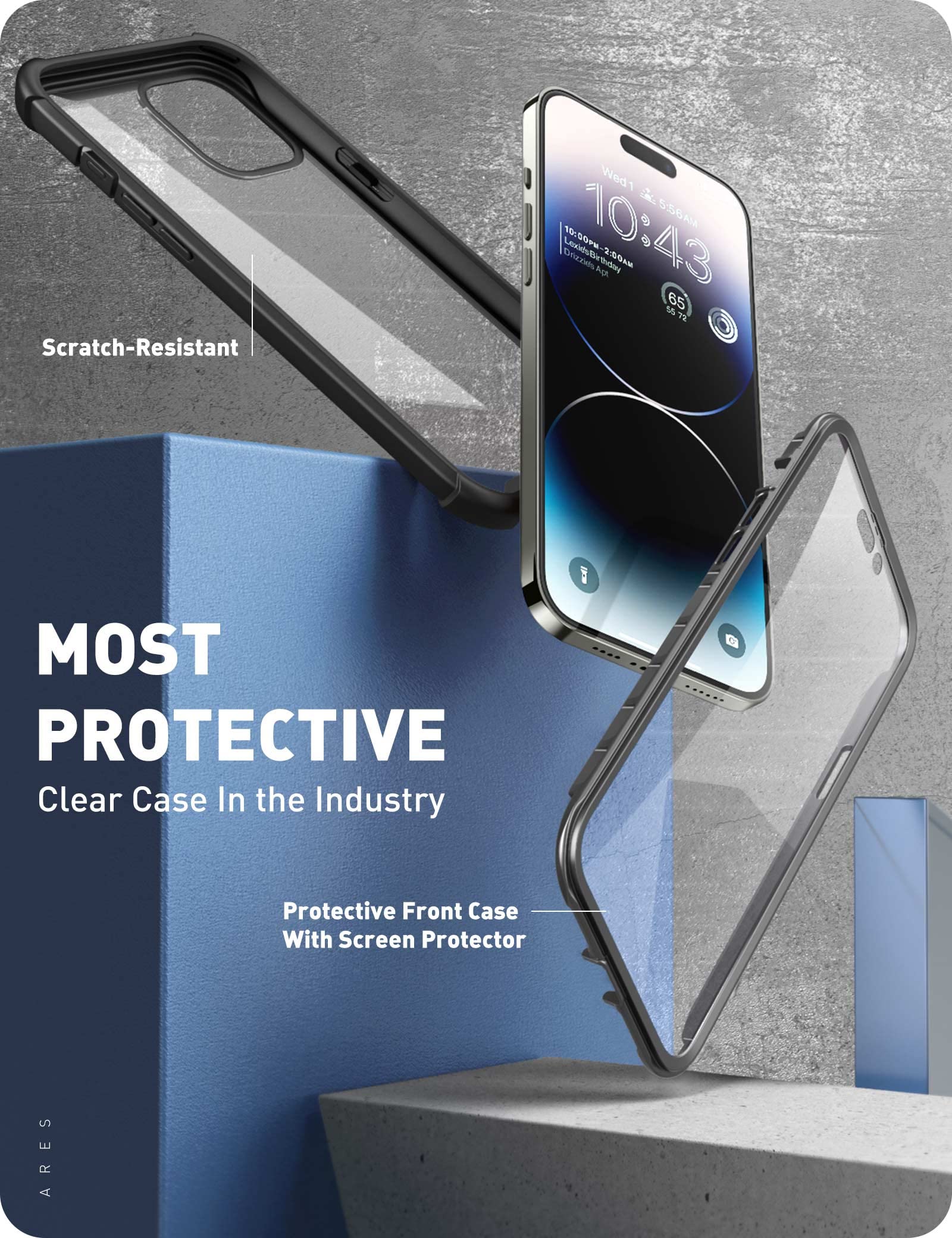 Foto 3 pulgar | Funda De Teléfono I-blason Transparente Para Iphone 14 Pro 6.1 Pulgadas Ares - Venta Internacional.
