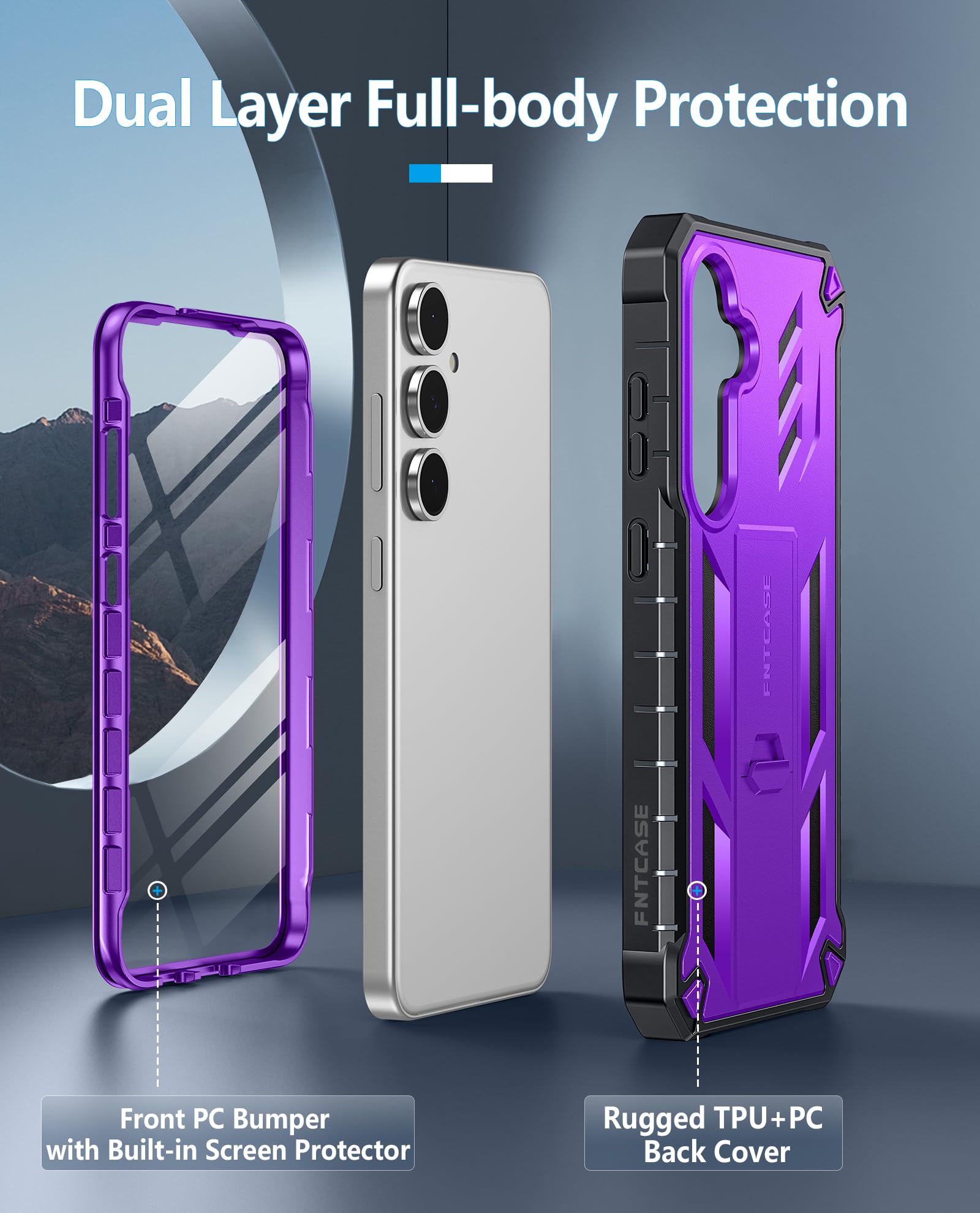 Foto 3 | Funda De Teléfono Fntcase Para Samsung Galaxy S25-plus Purple - Venta Internacional.