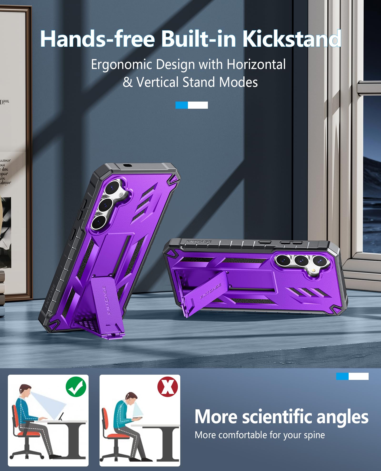 Foto 4 | Funda De Teléfono Fntcase Para Samsung Galaxy S25-plus Purple - Venta Internacional.