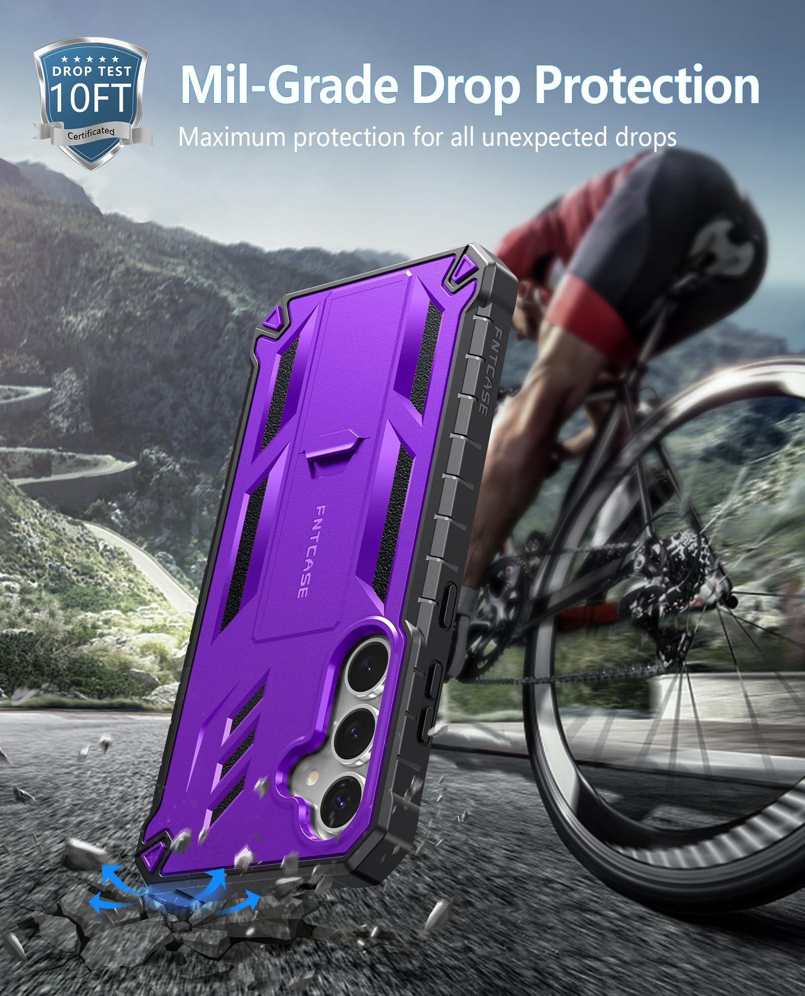 Foto 7 pulgar | Funda De Teléfono Fntcase Para Samsung Galaxy S25-plus Purple - Venta Internacional.