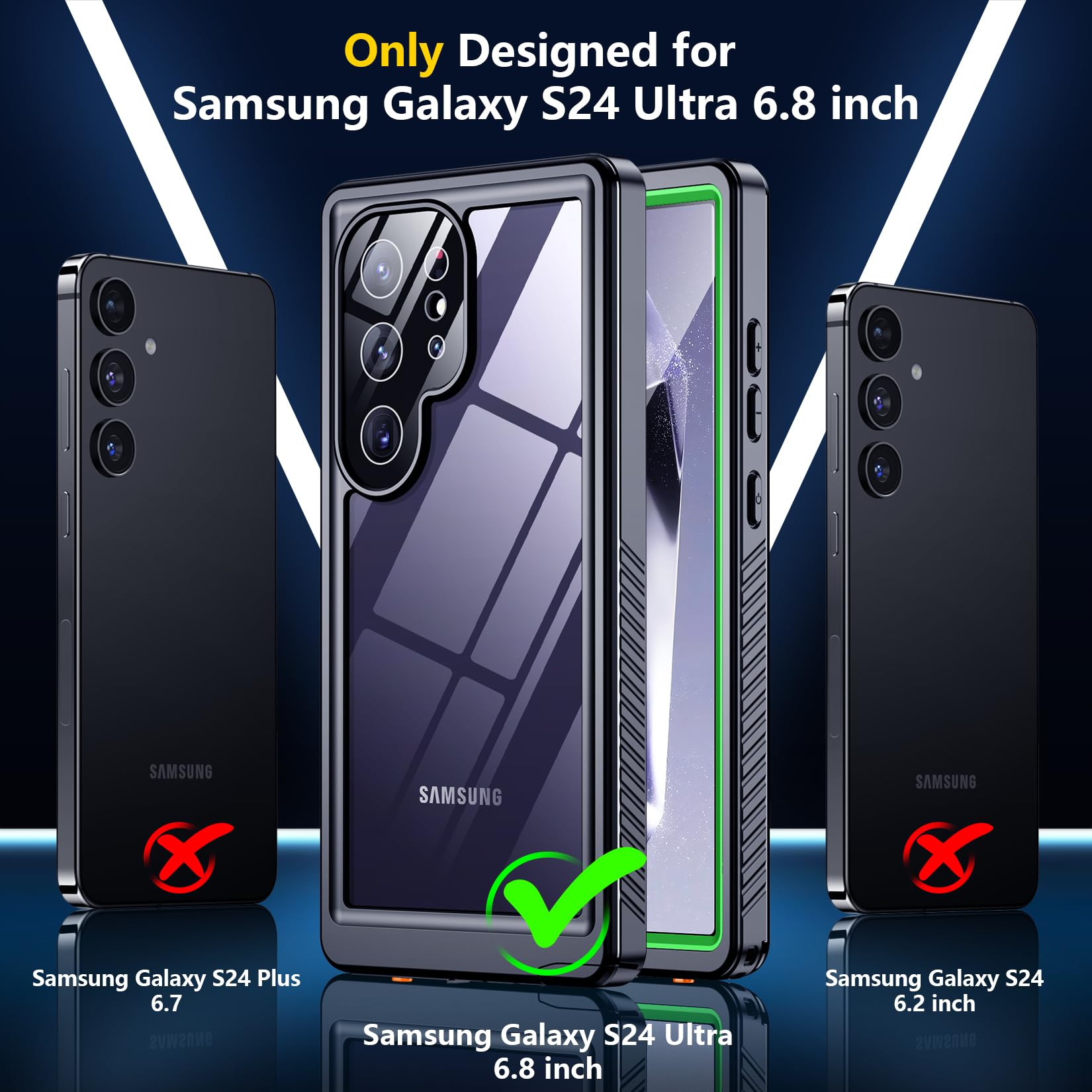 Foto 3 pulgar | Funda De Teléfono Spidercase Impermeable Para Samsung Galaxy S24 Ultra - Venta Internacional.