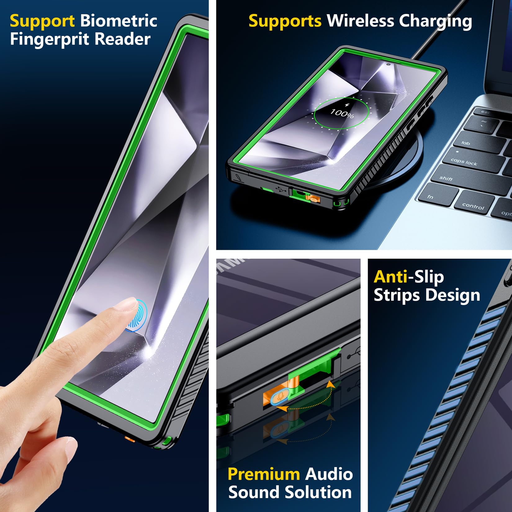 Foto 7 pulgar | Funda De Teléfono Spidercase Impermeable Para Samsung Galaxy S24 Ultra - Venta Internacional.