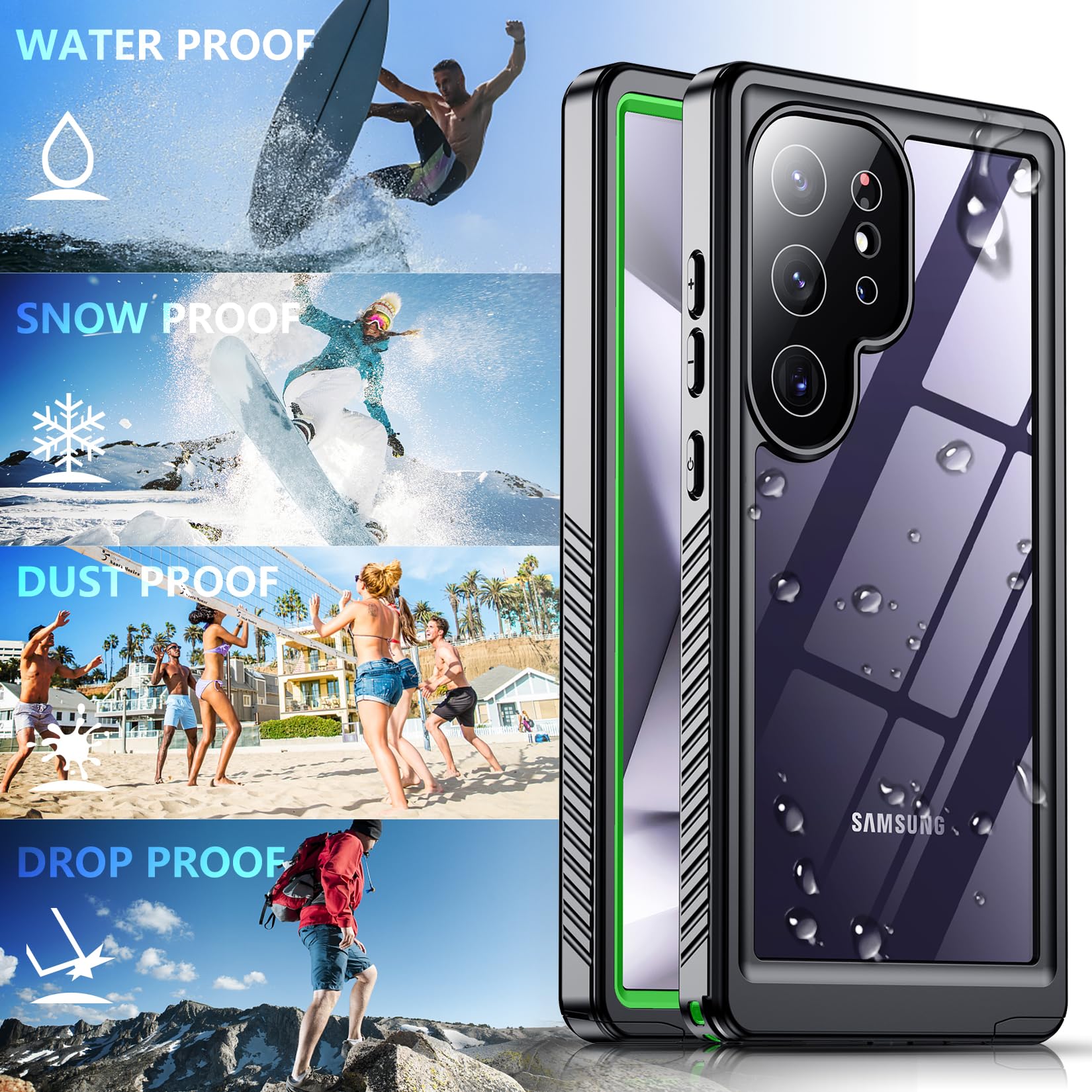 Foto 8 pulgar | Funda De Teléfono Spidercase Impermeable Para Samsung Galaxy S24 Ultra - Venta Internacional.