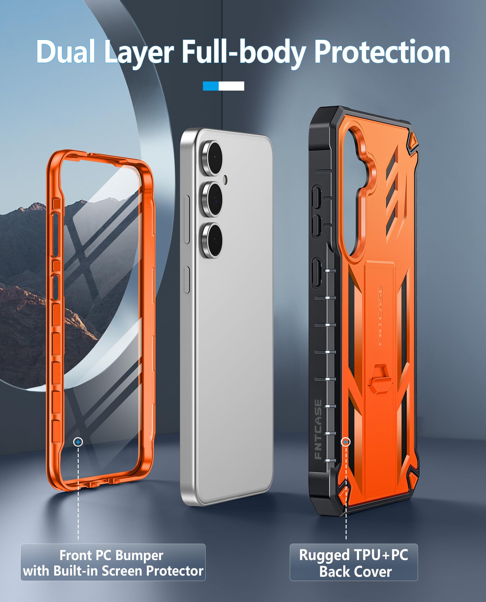 Foto 4 pulgar | Funda De Teléfono Fntcase Para Samsung Galaxy S25-plus Orange - Venta Internacional.