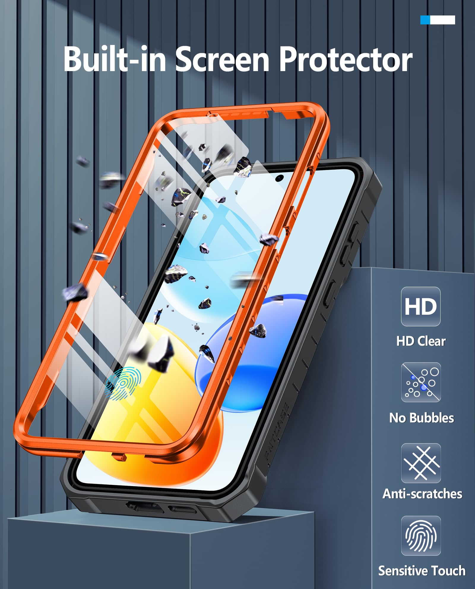 Foto 6 pulgar | Funda De Teléfono Fntcase Para Samsung Galaxy S25-plus Orange - Venta Internacional.
