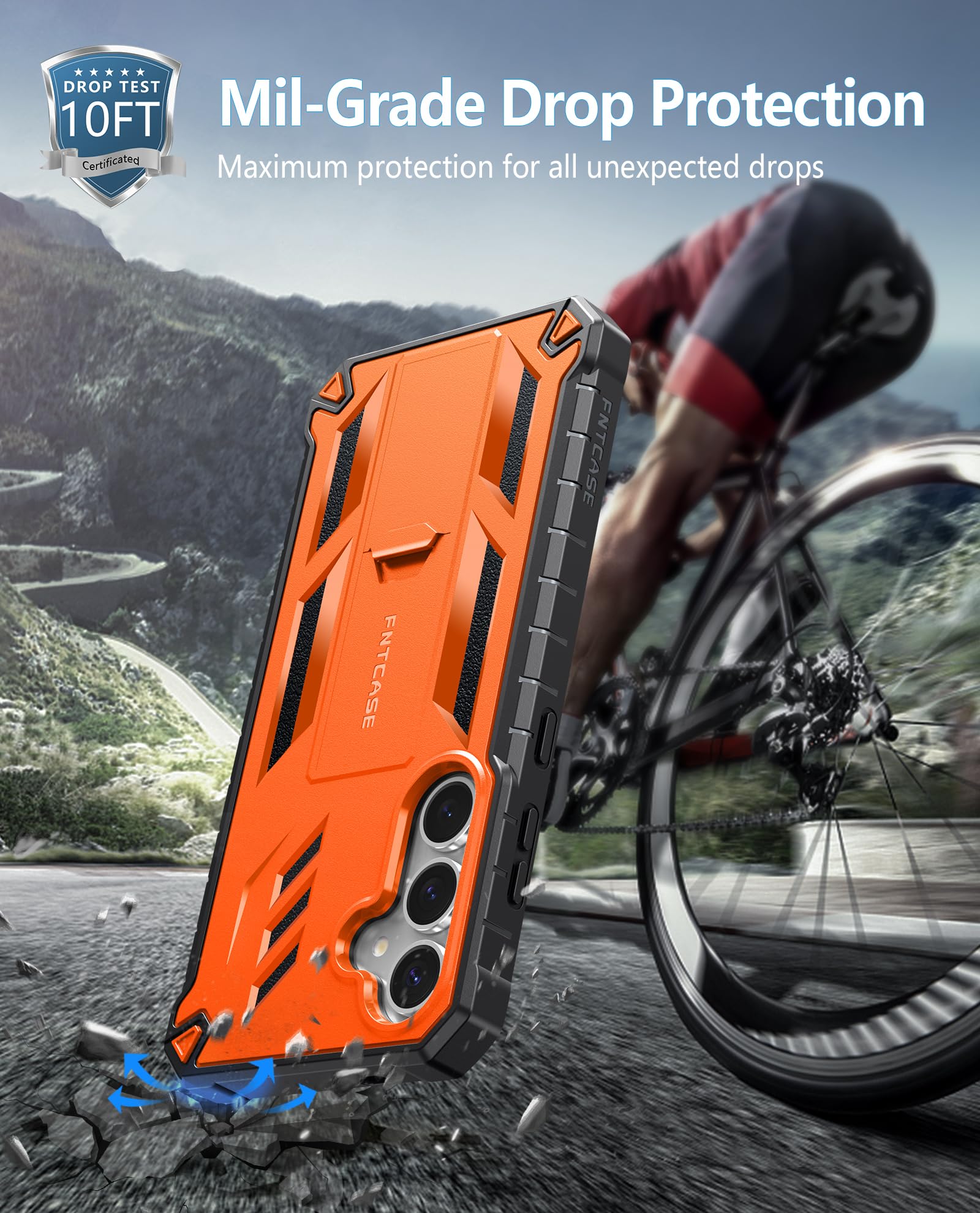 Foto 7 pulgar | Funda De Teléfono Fntcase Para Samsung Galaxy S25-plus Orange - Venta Internacional.