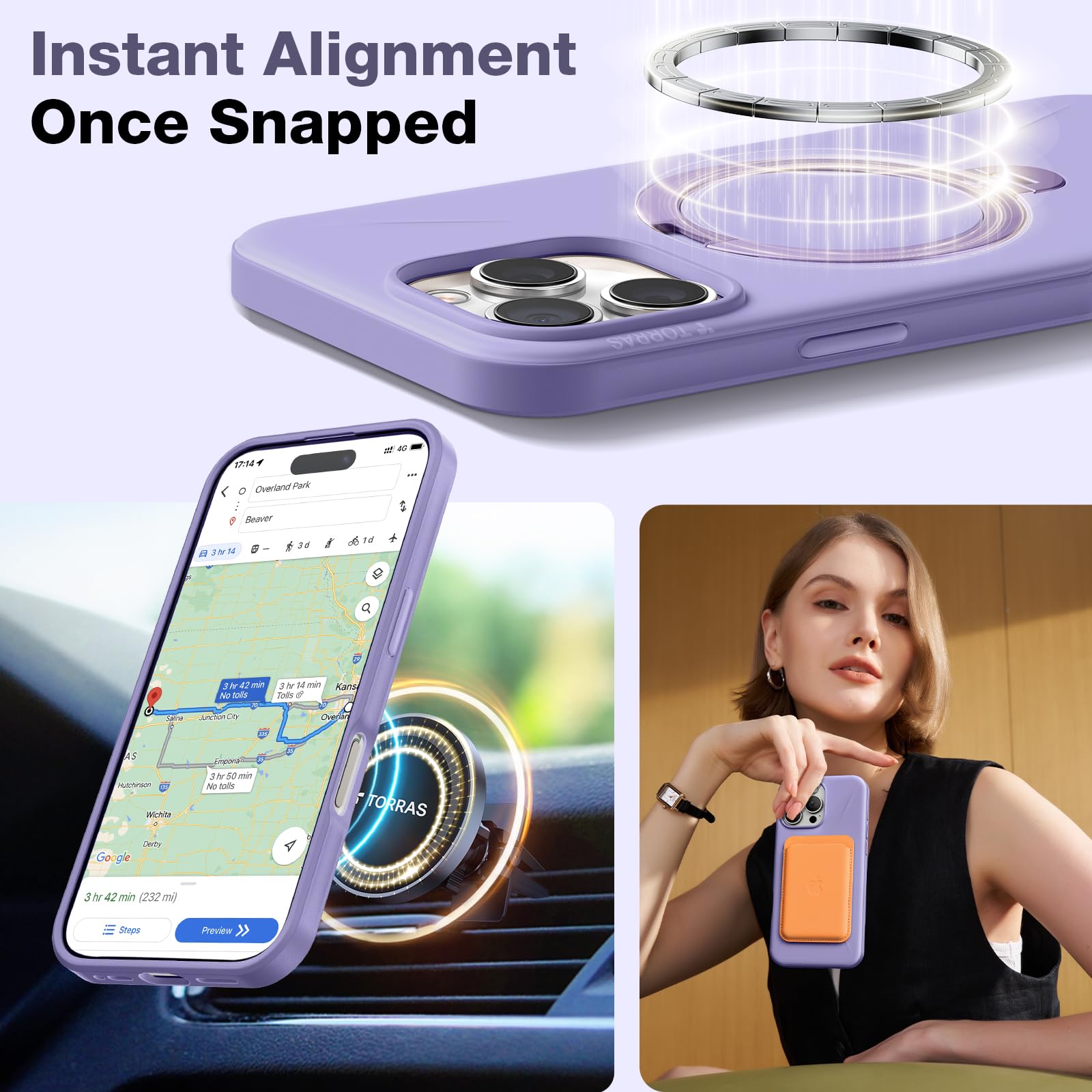 Foto 6 pulgar | Funda De Teléfono Torras 360° Spin Mag Stand Para Iphone 16 Pro Max - Venta Internacional.