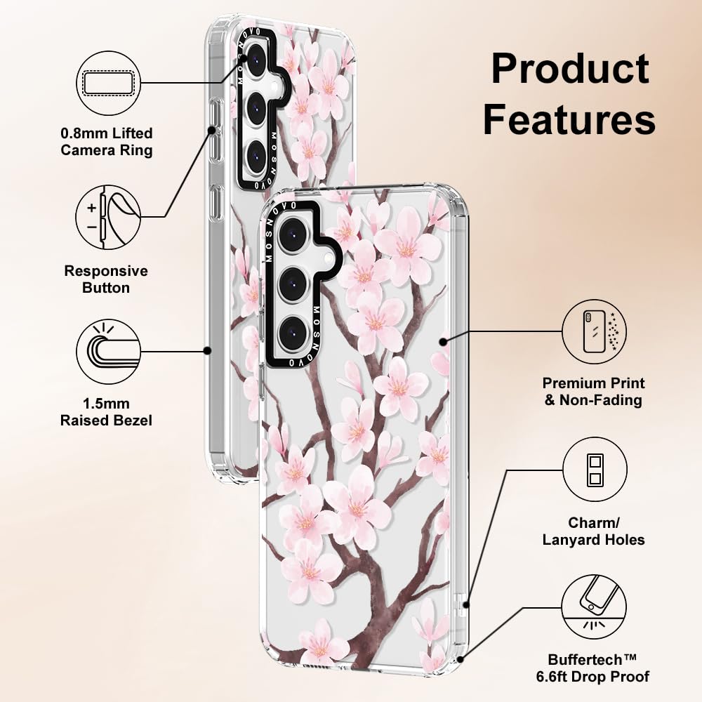 Foto 7 pulgar | Funda De Teléfono Mosnovo Para Samsung Galaxy S24 Fe Cherry Blossom - Venta Internacional.