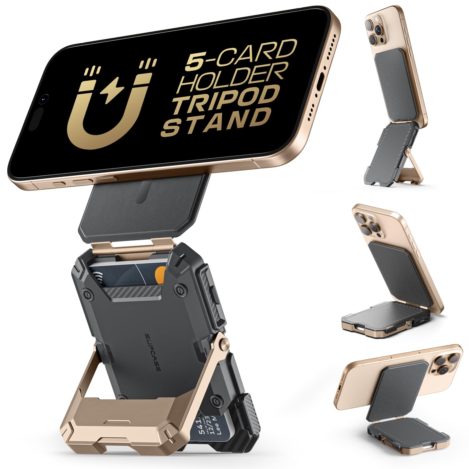 Cartera Magnética Con Soporte Supcase Para Iphone 16/15/14/13/12 - Venta Internacional.