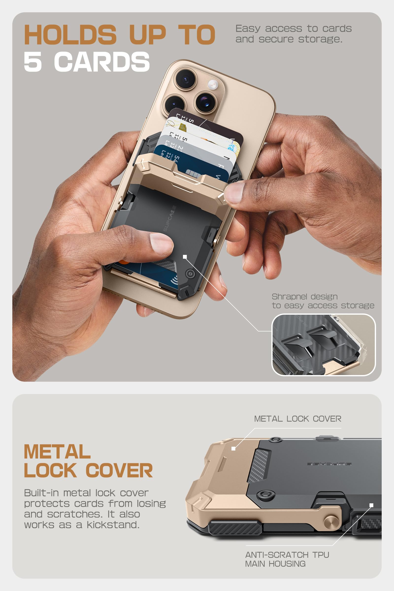 Foto 5 pulgar | Cartera Magnética Con Soporte Supcase Para Iphone 16/15/14/13/12 - Venta Internacional.