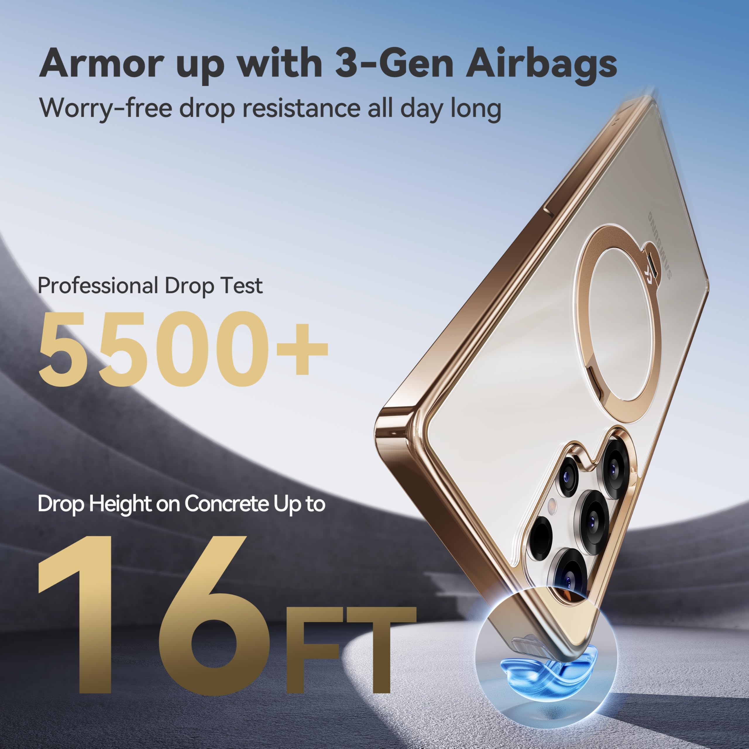 Foto 6 pulgar | Funda De Teléfono Casekoo Titanium Gold Para Samsung Galaxy S25 Ultra - Venta Internacional.