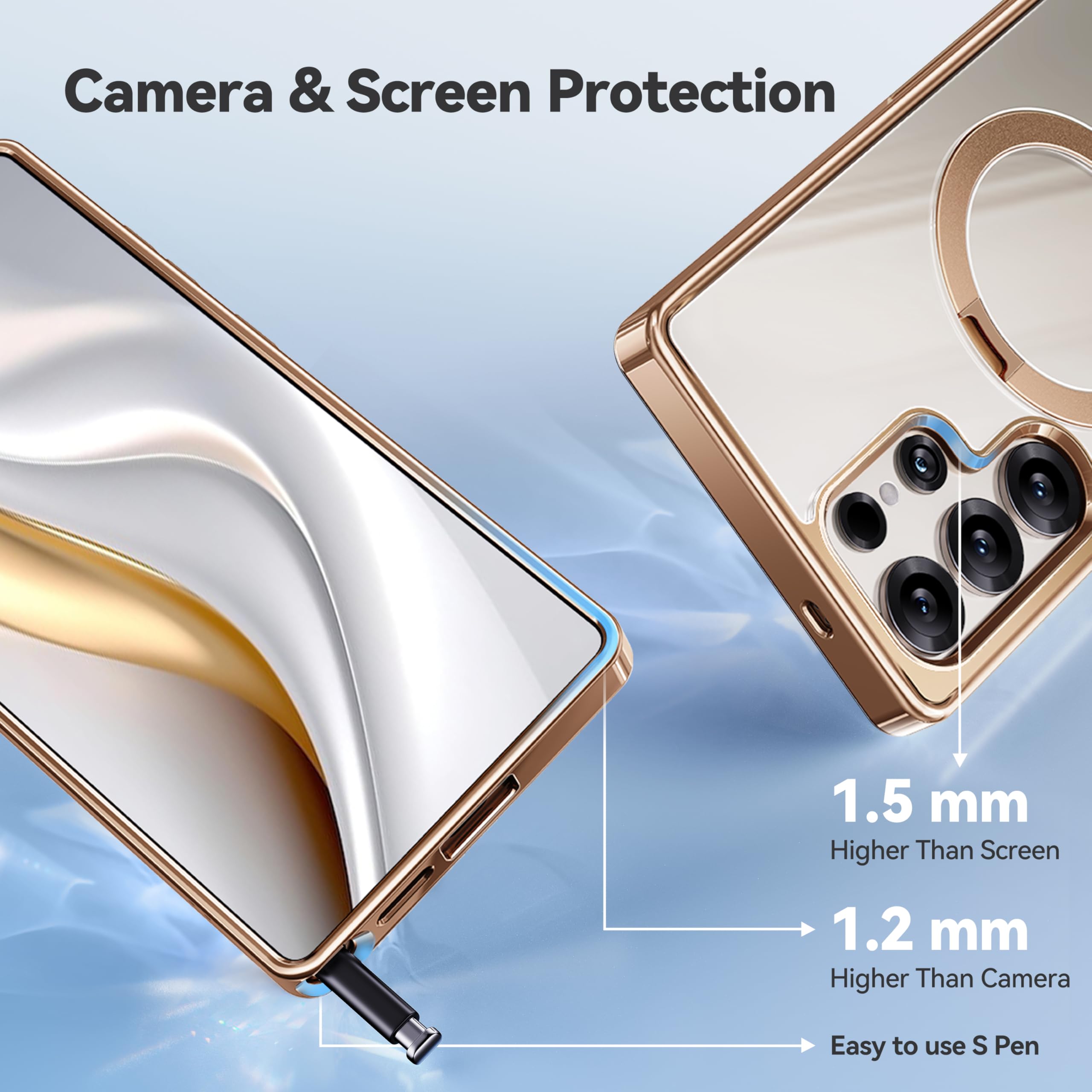 Foto 7 pulgar | Funda De Teléfono Casekoo Titanium Gold Para Samsung Galaxy S25 Ultra - Venta Internacional.