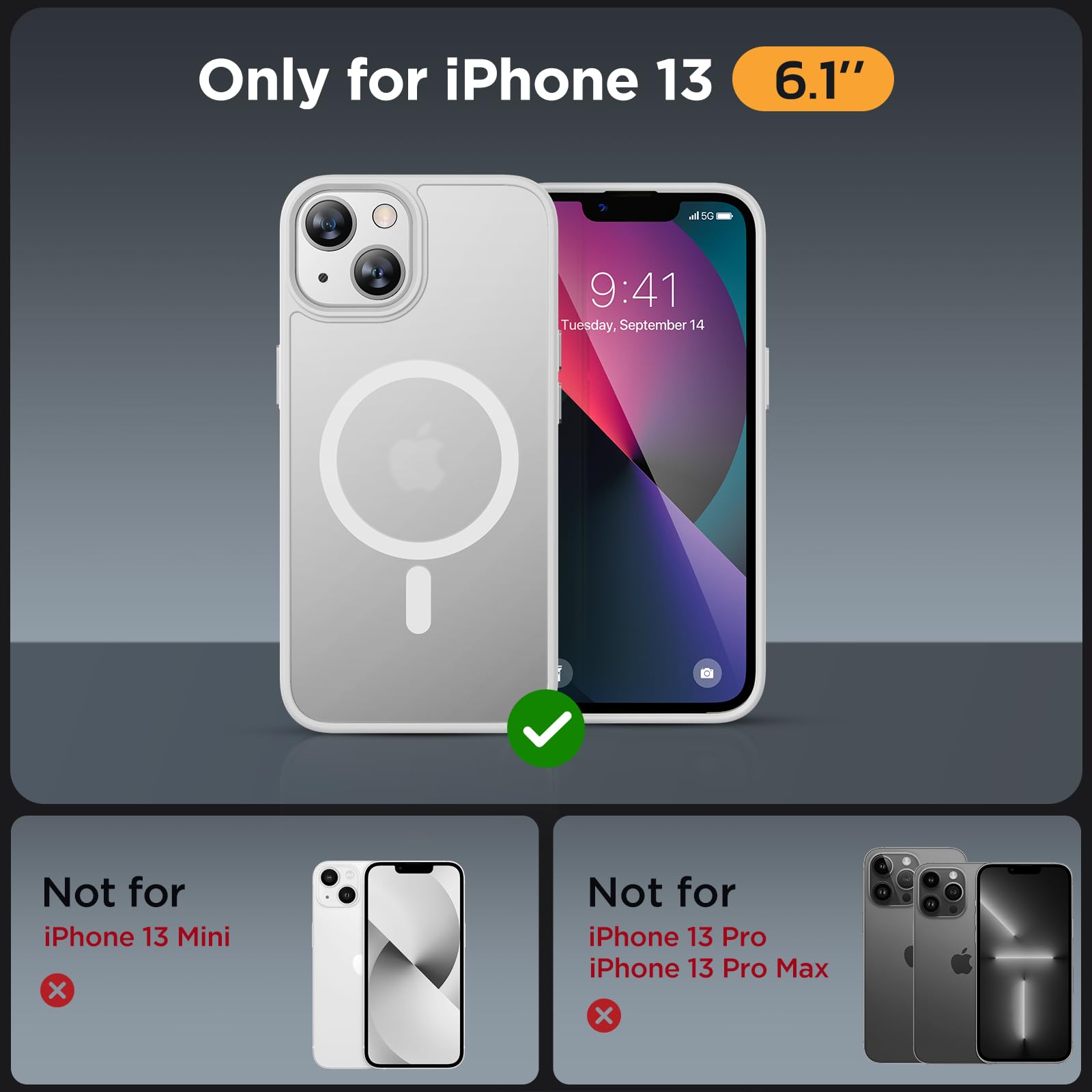 Foto 3 pulgar | Funda De Teléfono Miracase Magnetic Series Para Iphone 13 De 6.1 Pulgadas - Venta Internacional.