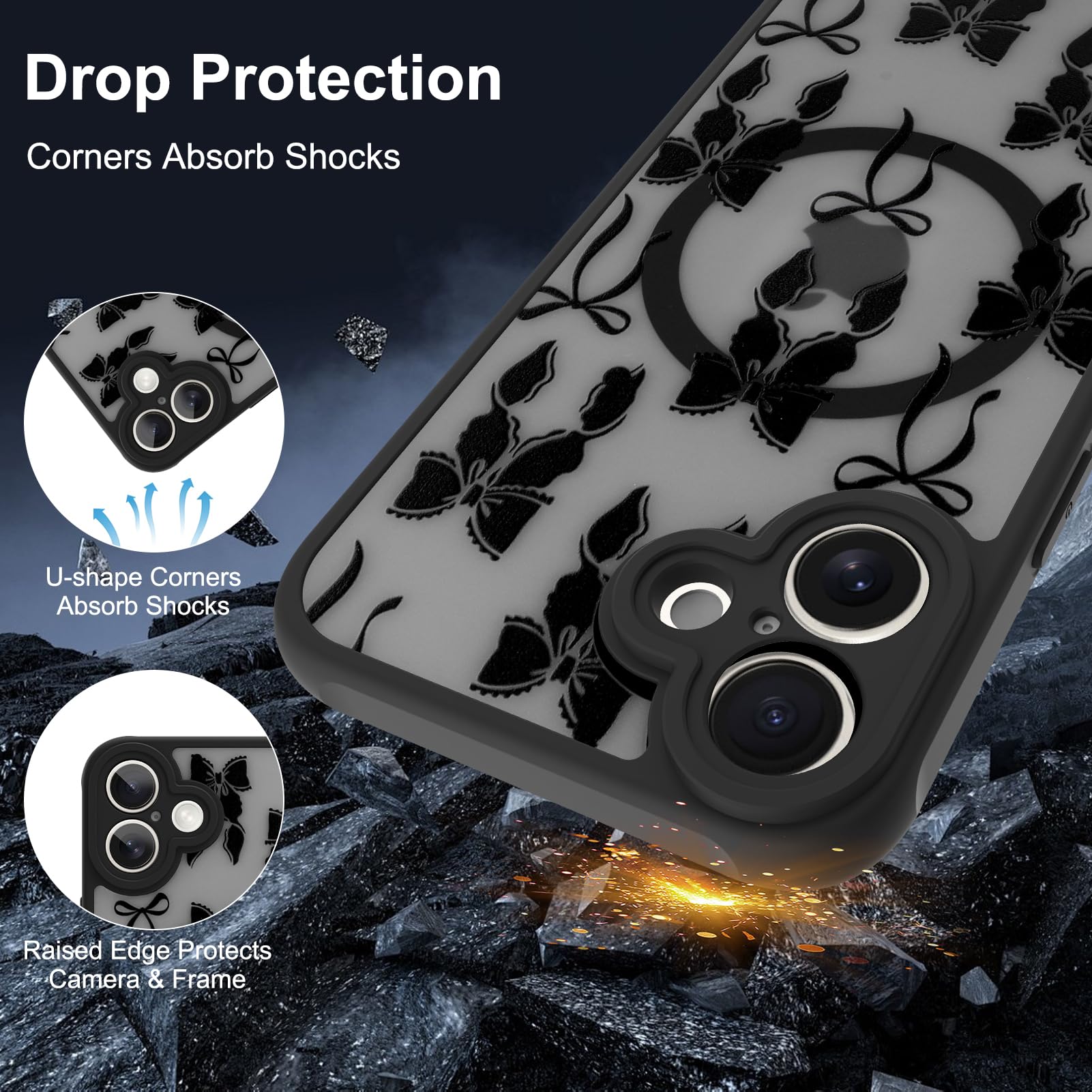 Foto 4 pulgar | Funda De Teléfono Aigomara Para Iphone 16 De 6.1 Pulgadas Con Magsafe Black - Venta Internacional.
