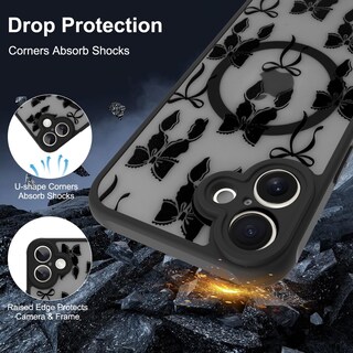 Foto 3 | Funda De Teléfono Aigomara Para Iphone 16 De 6.1 Pulgadas Con Magsafe Black - Venta Internacional.