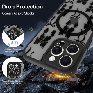 Foto 3 | Funda De Teléfono Aigomara Para Iphone 16 Pro Max Con Magsafe Black - Venta Internacional.