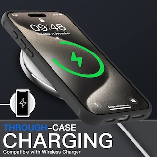 Foto 4 | Funda De Teléfono Aigomara Para Iphone 15 Pro Max Con Magsafe Black - Venta Internacional.