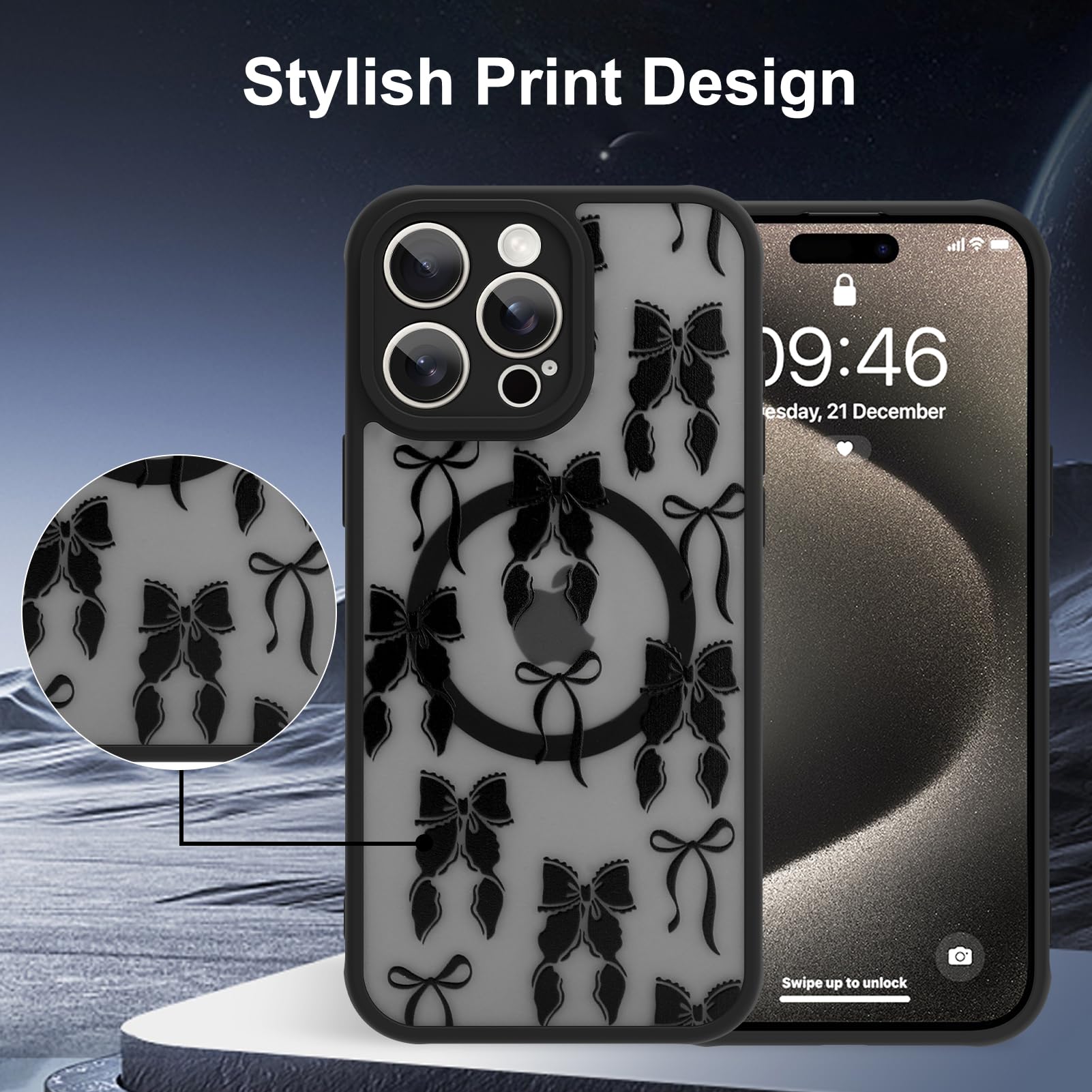 Foto 7 pulgar | Funda De Teléfono Aigomara Para Iphone 15 Pro Max Con Magsafe Black - Venta Internacional.