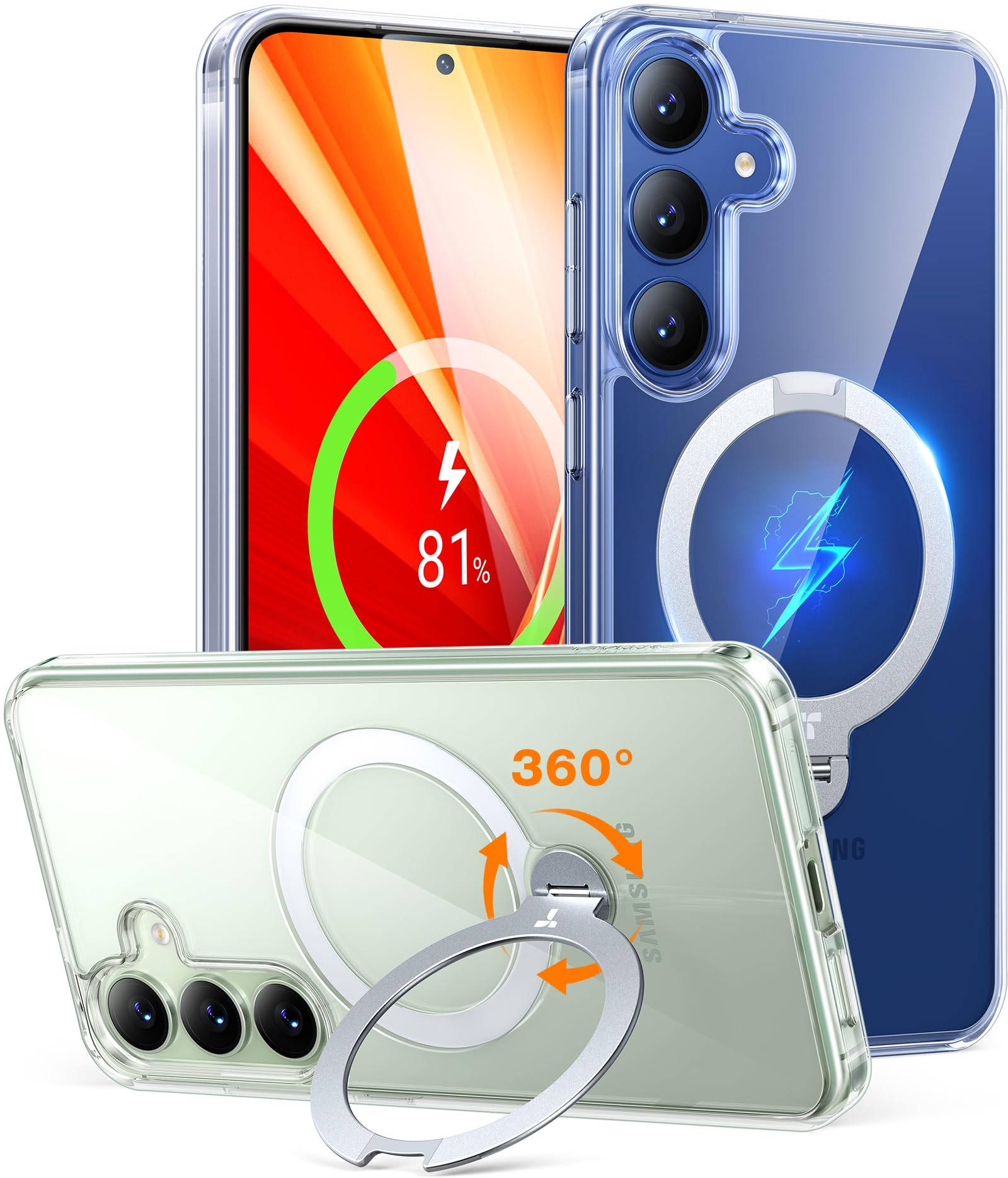 Funda De Teléfono Torras Ostand Spin Magnetic Para Samsung S25+ - Venta Internacional.